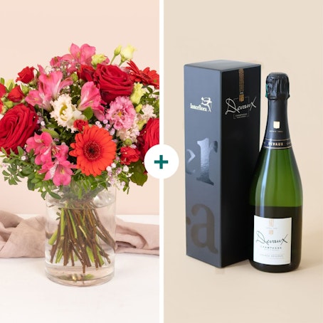 Amour floral et son champagne