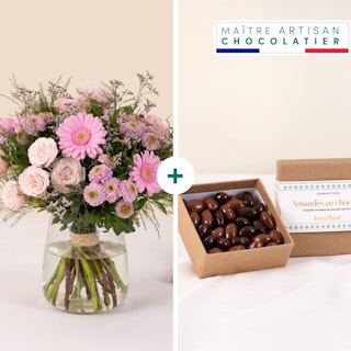 Plaisir fleuri et ses amandes au chocolat