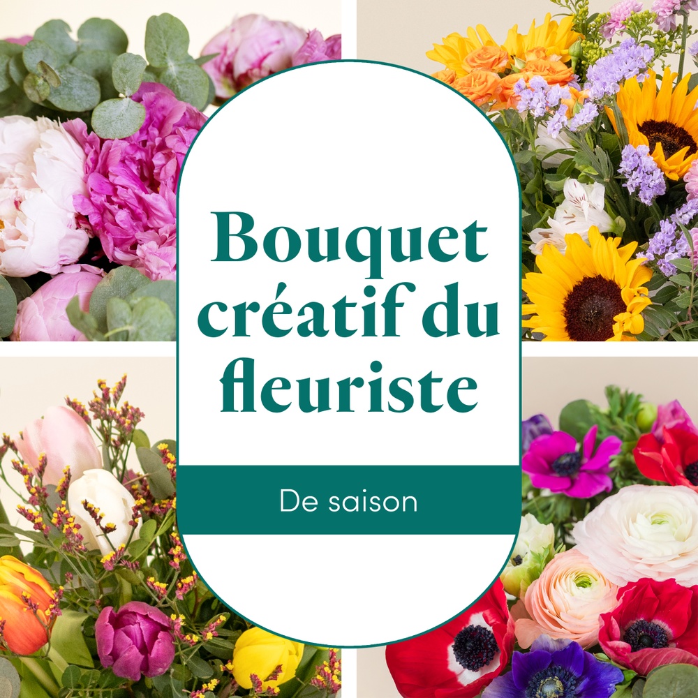 Le bouquet créatif du fleuriste de saison
