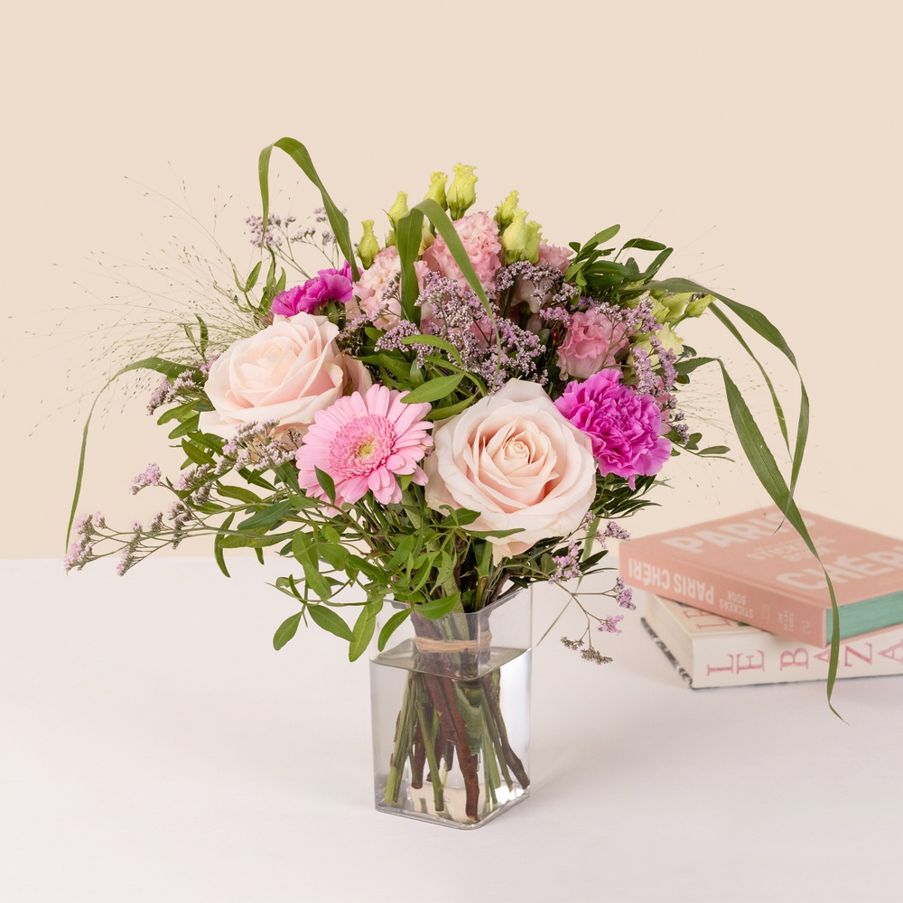 Bois de rose et son vase offert