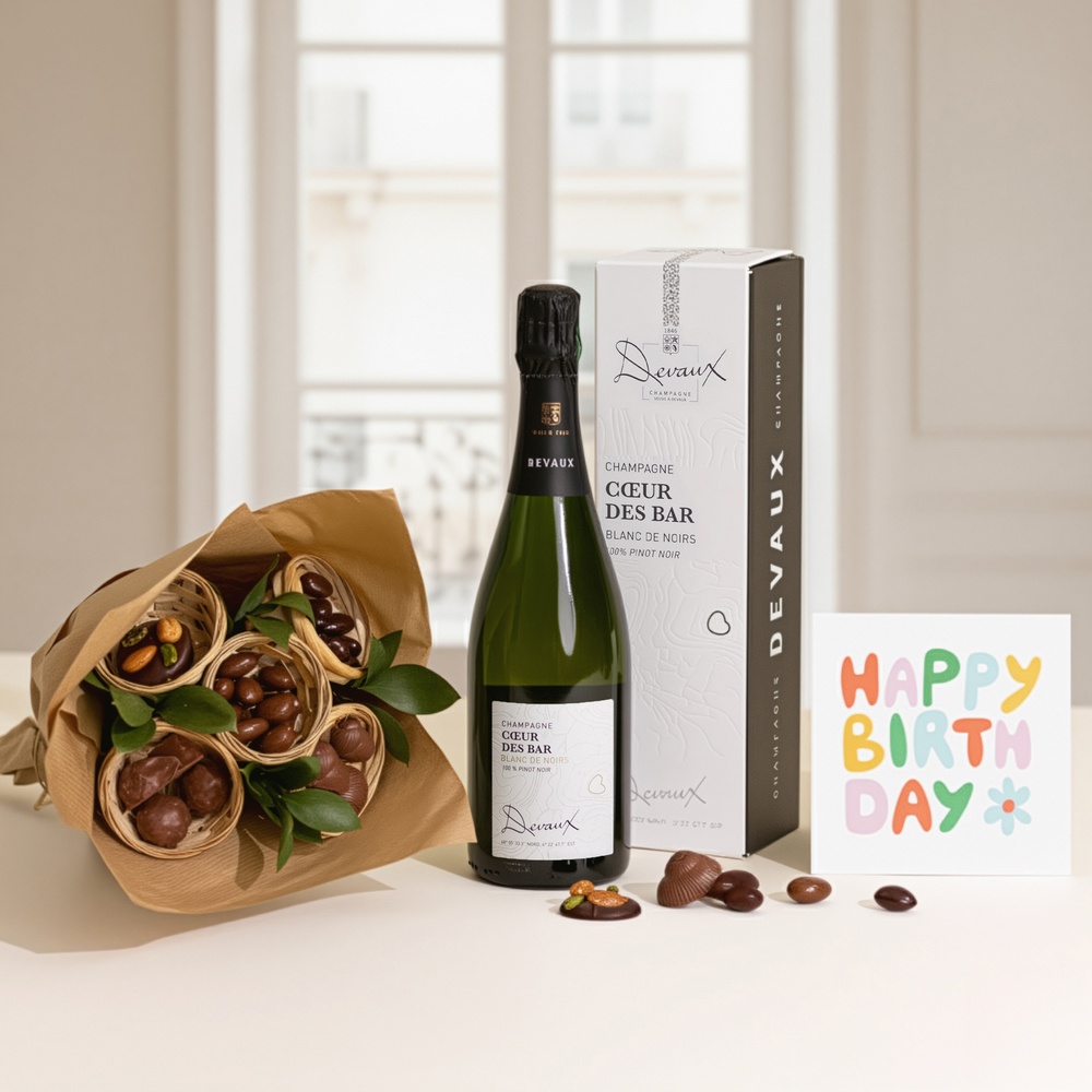 Le Passionné - Champagne, bouquet chocolaté & carte