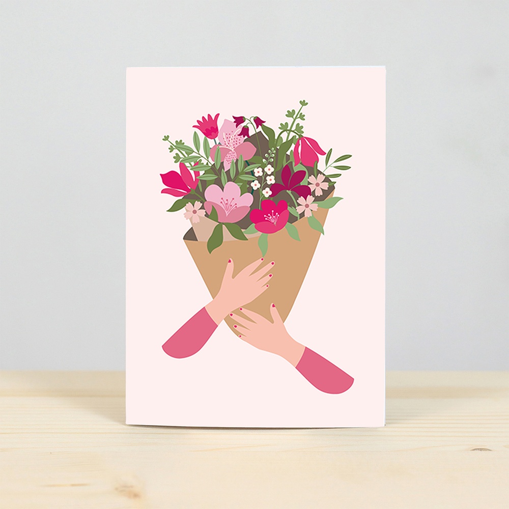 Hortensia et sa carte message Octobre rose