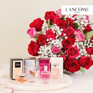Roses et 4 parfums iconiques Lancôme