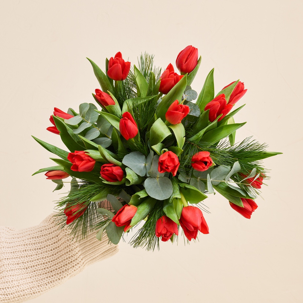 Bouquet de tulipes et chocolats