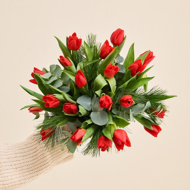Bouquet de tulipes et chocolats
