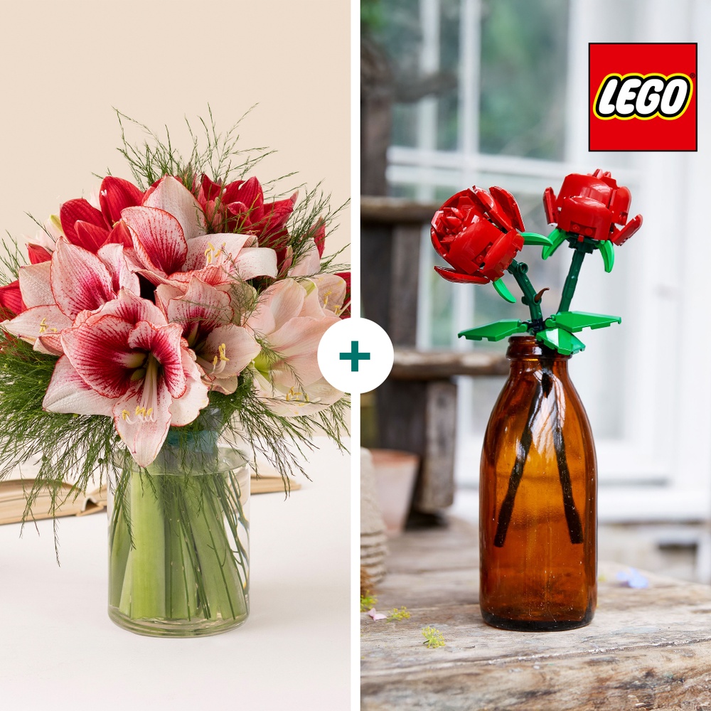 Duo Amaryllis et roses LEGO®