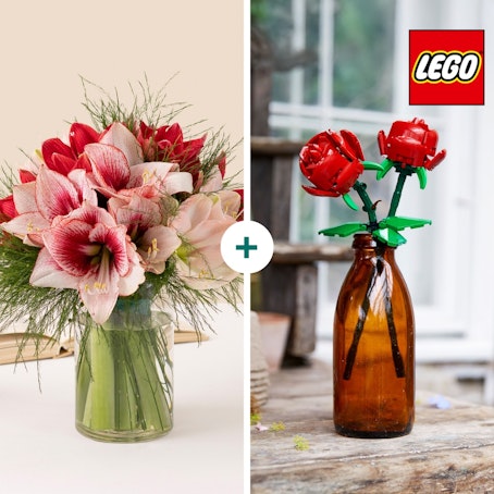 Duo Amaryllis et roses LEGO®
