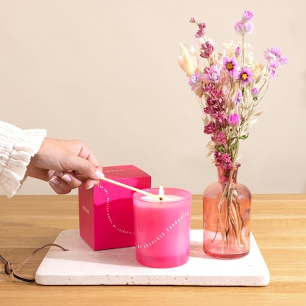 Coffret duo bouquet et bougie