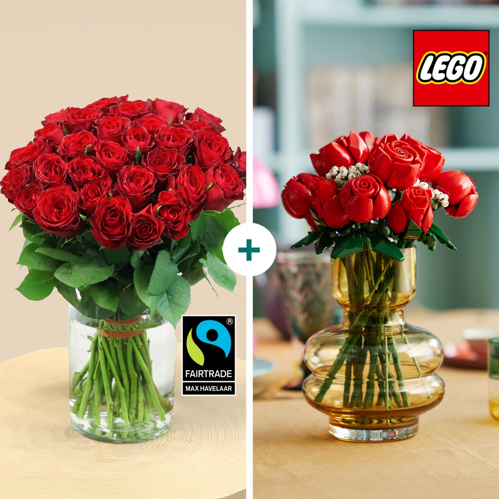 Grand Duo LEGO® Roses rouges