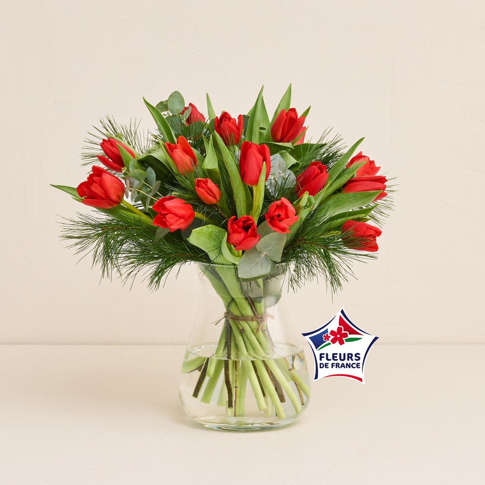 Brassée de tulipes rouges