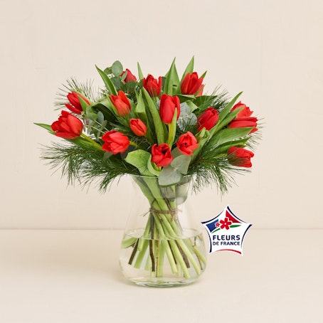 Brassée de tulipes rouges
