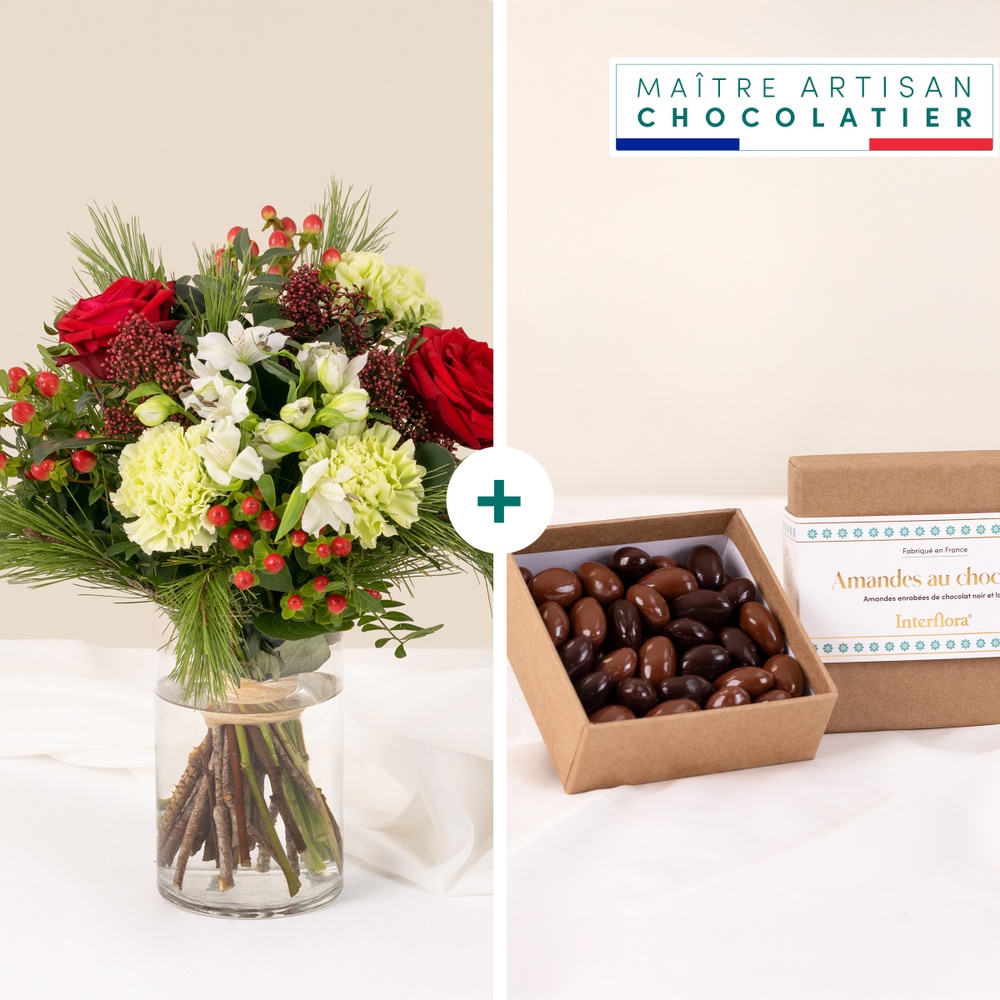 Joyeuses Fêtes et ses amandes au chocolat