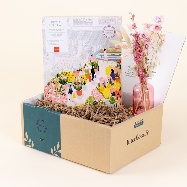 Duo Peinture et fleurs séchées