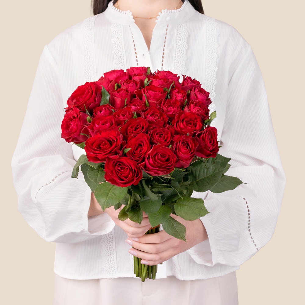 Brassée de roses rouges Max Havelaar