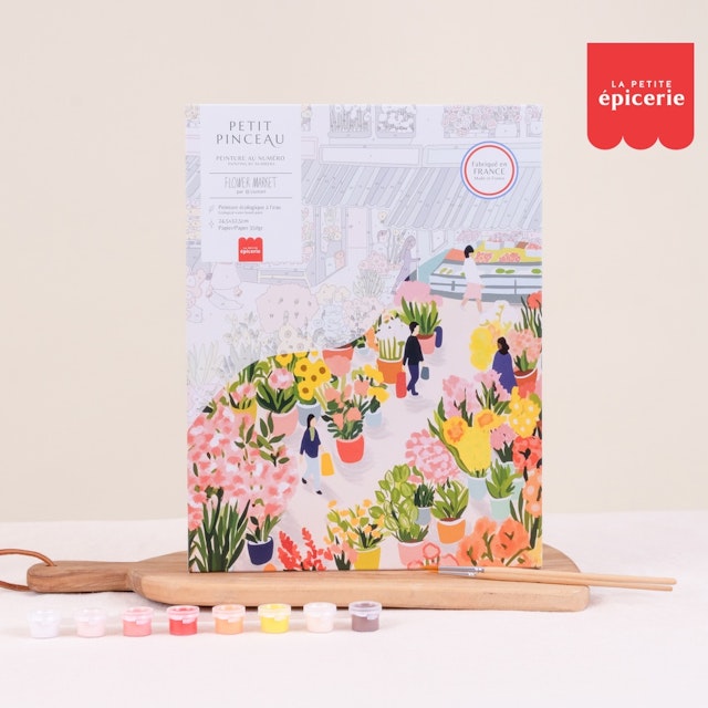 Tulipes rouges et son coffret peinture au numéro