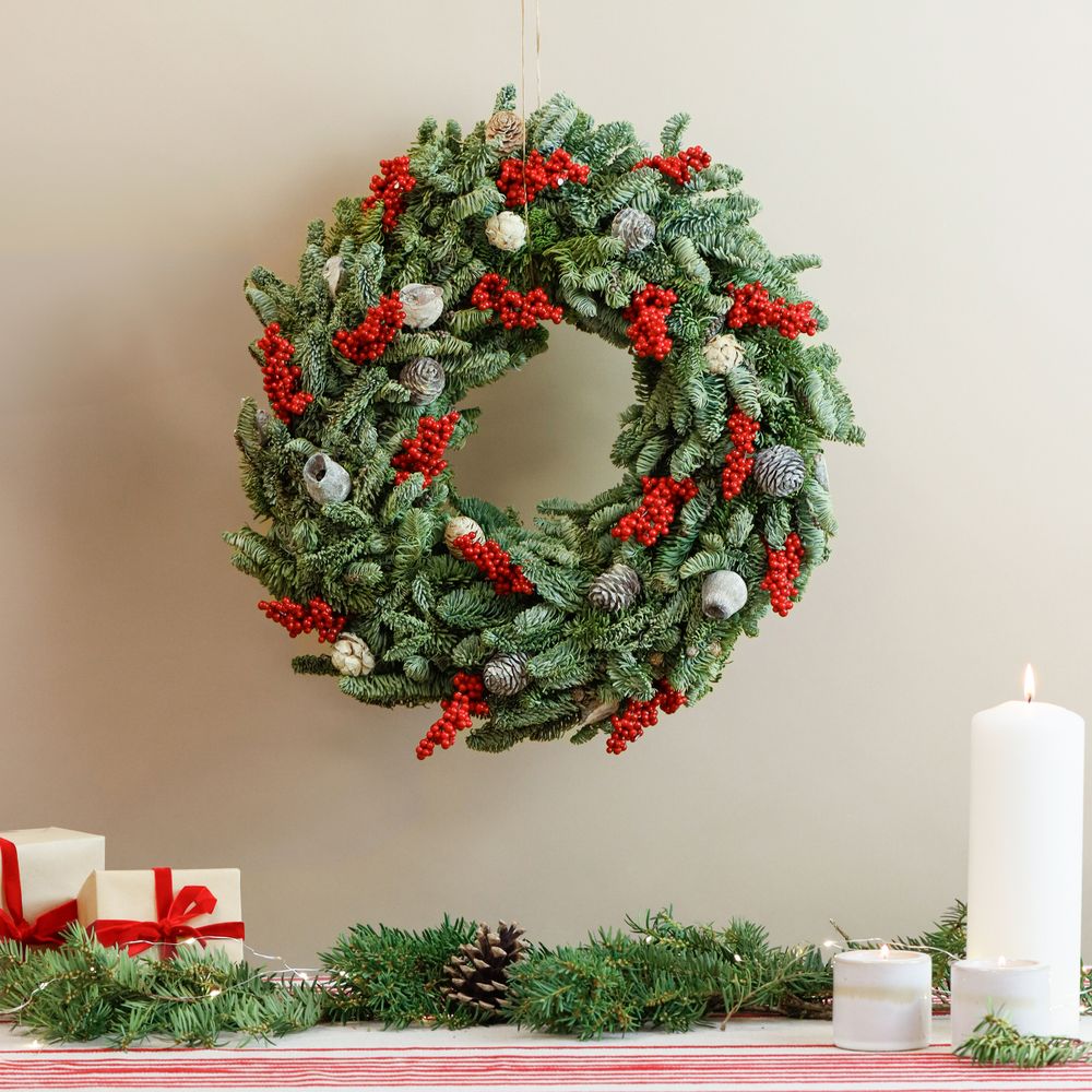 Grande couronne de Noël (décor inclus)