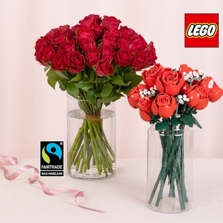 Grand Duo LEGO® Roses rouges
