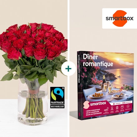 Roses et Smartbox Dîner romantique