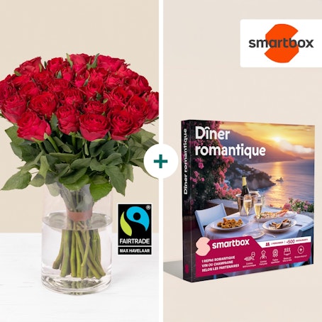 Roses et Smartbox Dîner romantique