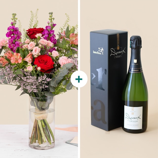 Amoureux et son champagne