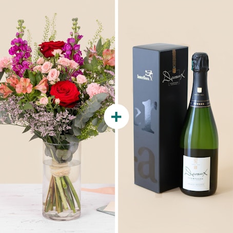 Amoureux et son champagne