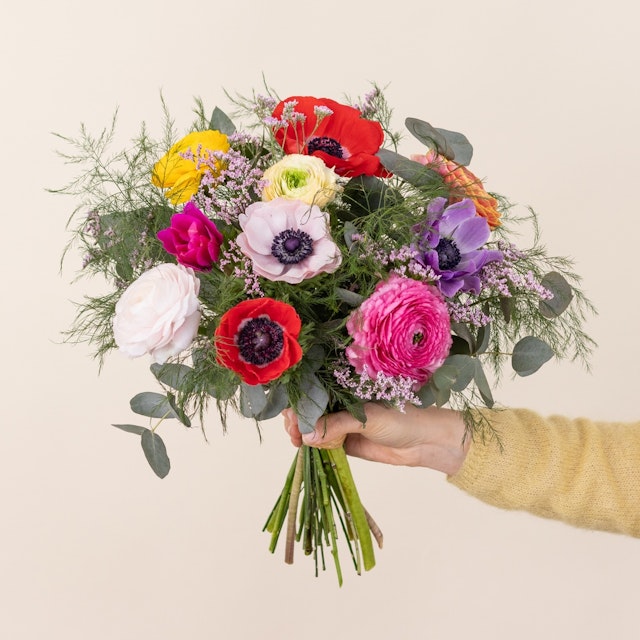Bouquet d'anémones et renoncules