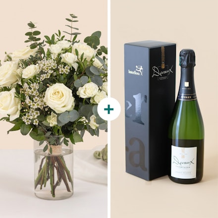 Vert coton et son champagne Devaux