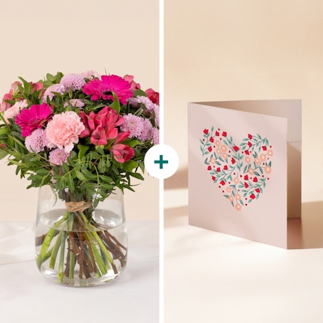 Douceur poudrée et sa carte message à personnaliser