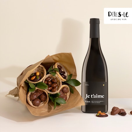 Petit bouquet de chocolat et son Crémant Je t'aime