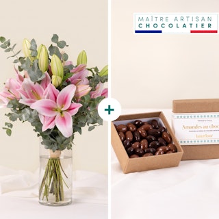 Nos magnifiques lys et leurs amandes au chocolat