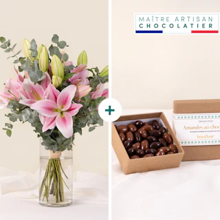 Nos magnifiques lys et leurs amandes au chocolat