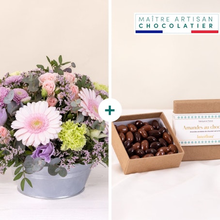 Zeste tendre et ses amandes au chocolat