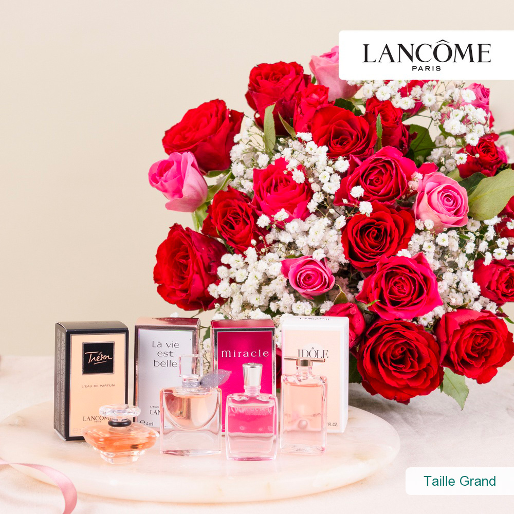 Roses et 4 parfums iconiques Lancôme