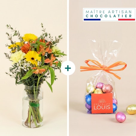 Petit soleil et ses petits oeufs de Pâques