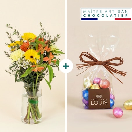 Petit soleil et ses petits oeufs de Pâques