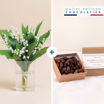 Bouquet de muguet et ses chocolats