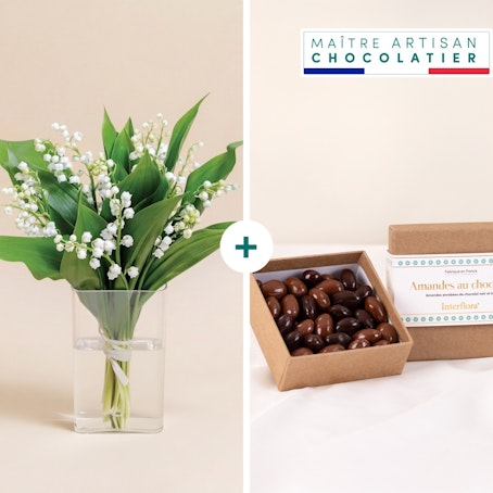 Bouquet de muguet et ses chocolats