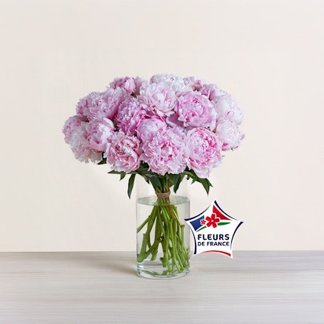 Brassée de pivoines rose pâle