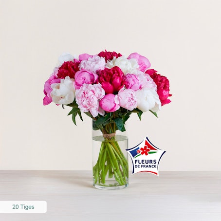 Brassée de pivoines variées