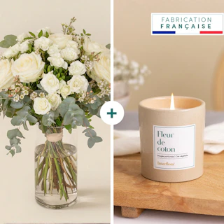Vert coton et sa bougie parfumée