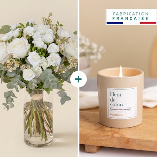 Vert coton et sa bougie parfumée