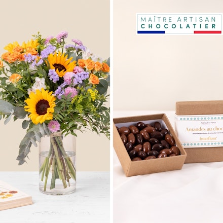 Soleil d'été et ses amandes au chocolat