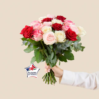 Bouquet de roses 100% Fleurs de France