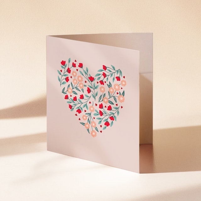 Rose éternelle rouge et sa carte message