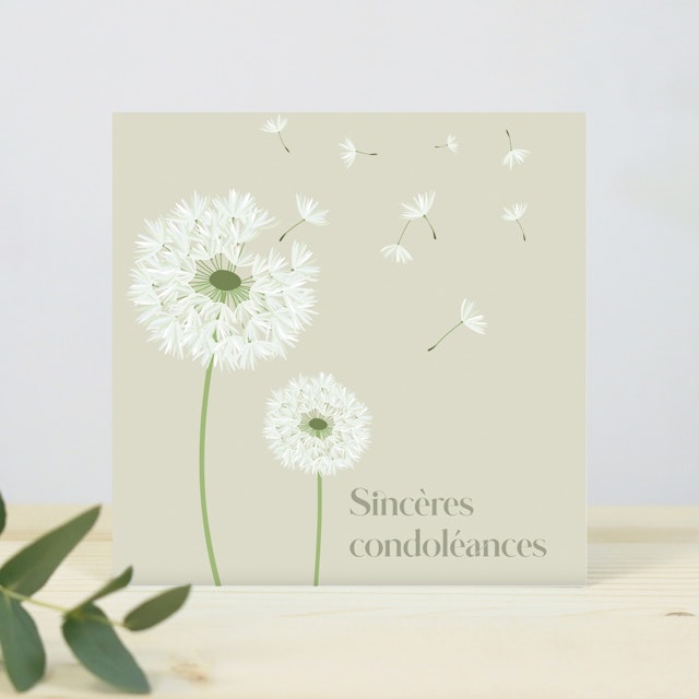 Olivier et sa carte message Condoléances