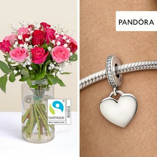 Roses et son Charm Pandora