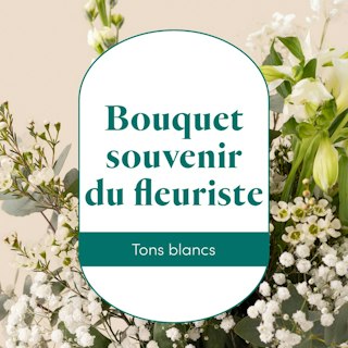 Le bouquet souvenir du fleuriste - Blanc