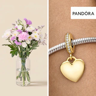 Bouquet champêtre et son charm Pandora