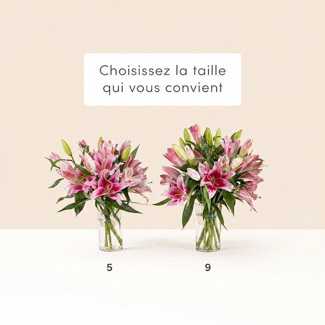 Brassée de lys roses et ses chocolats