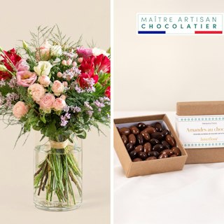 Joyeux anniversaire et ses amandes au chocolat